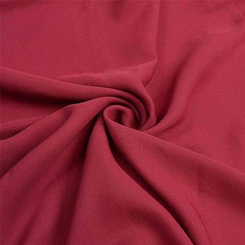 Tuopuda Blusas Camisetas de Gasa Ropa de Mujer Camisas Manga Ajustable Blusas Top (XL, Rojo)