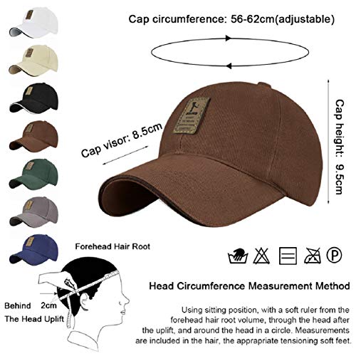 Tuopuda Gorra de béisbol Ajustable de algodón de Estilo Vintage Unisex para Deportes al Aire Libre (Café)