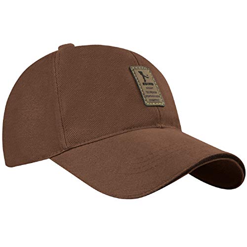 Tuopuda Gorra de béisbol Ajustable de algodón de Estilo Vintage Unisex para Deportes al Aire Libre (Café)