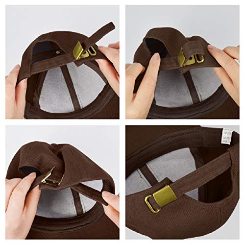 Tuopuda Gorra de béisbol Ajustable de algodón de Estilo Vintage Unisex para Deportes al Aire Libre (Café)