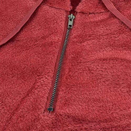 Tuopuda Sudadera con Capucha para Mujer Sudadera Caliente y Esponjoso Tops Abrigo Mujer Otoño-Invierno Talla Grande Hoodie Sudadera Mujer Cremallera De Manga Larga Moda Sudadera Tops Calle