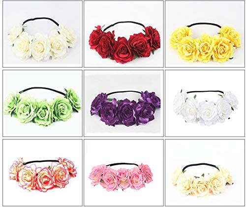 Turbantes Headband Diademas para Mujer Turbantes Boda Flor Corona Diadema Mujer Boda Floral Cabeza Corona Dama De Honor