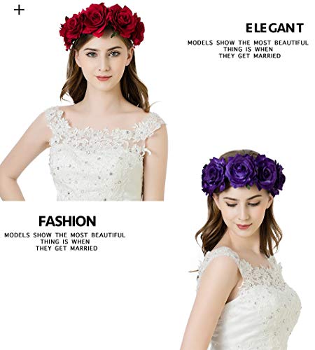 Turbantes Headband Diademas para Mujer Turbantes Boda Flor Corona Diadema Mujer Boda Floral Cabeza Corona Dama De Honor