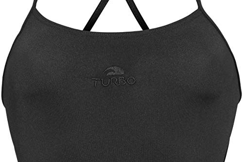 Turbo - Bañador Sinchro SINCRO Profesional Señora, Traje de Baño de Natacion Entrenamiento Competicion, Tira Estrecha doble capa (M)