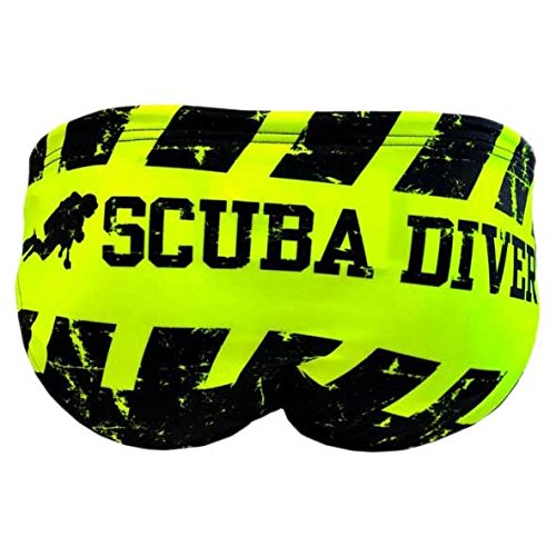 Turbo - Bañador Slip Scuba Diver de Waterpolo Competicion Natación y Triatlón Patrón de Ajuste cómodo (M/32)