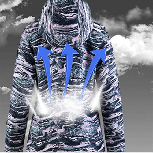TWDYC Sistema de esquí para Mujeres Invierno A Prueba de Viento Cálido Toma de Snowboard Espesada Chaqueta y Pantalones Snow Sports Ski Traje Mujeres (Color : B, Size : XS Code)
