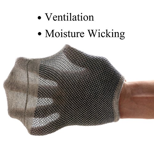 Ueither Calcetines Cortos Hombre Invisibles Respirable Calcetines tobilleros Algodón Antideslizantes (Tamaño: 44-48, 6 Pares Blanco)