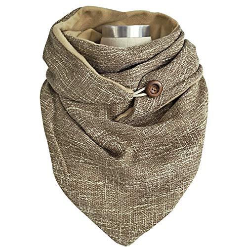 UFLF Bufanda Mujer Cuello Invierno Chal Bufanda Cuello Botones Mantón Mujer para Otoño Invierno