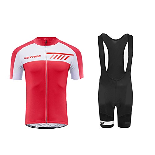 Uglyfrog 2018 Manga Corta Maillot+Bib Pantalones Cortos Bodies Ciclismo De Hombre Verano Ropa De Triatlon Transpirables Cycling Sets DXMZ01