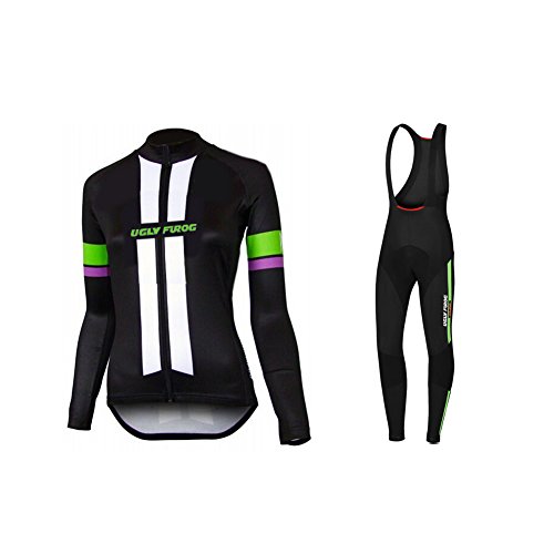 Uglyfrog Bike Wear De Manga Larga Maillot Ciclismo Mujer Bodies Long Bib Tights with Gel Pad Spring Style