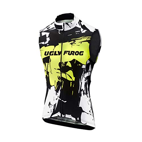 Uglyfrog Chalecos Ciclismo 2020 Primavera/Verano Moda Hombre Sin Mangas Jersey Ropa Bicicleta Transpirable Secado Rápido