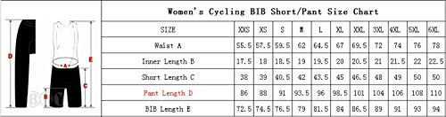 Uglyfrog Culote Corto con Tirantes para Mujer Ciclismo Acolchado Pantalón Gel Culotte para MTB Ciclistas Transpirable Secado Rápido Verano Triatlón Ropa DKWX01