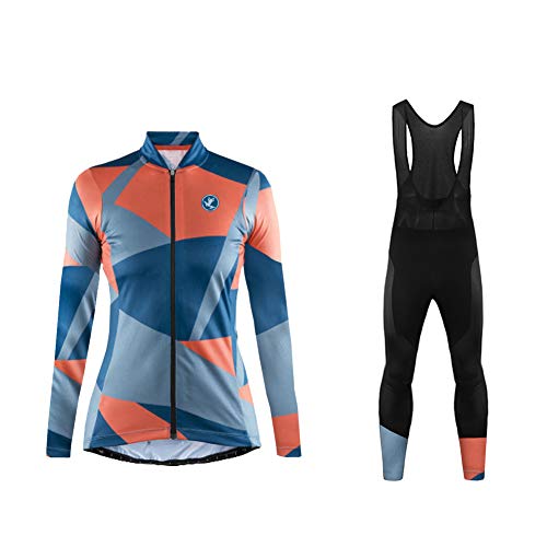 Uglyfrog Invierno Thermo Fleece Ciclismo Ropa Maillot Mujer Jersey+Pantalones Largos Culote de Ciclismo Conjunto Entretiempo para Deportes al Aire Lib