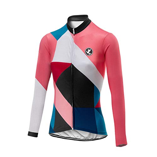 Uglyfrog Jerseys de Ciclismo de Invierno para Mujeres Trajes de Ciclismo de vellón térmico Manga Larga y Babero MTB Warm Bike Clothing ZRWL01