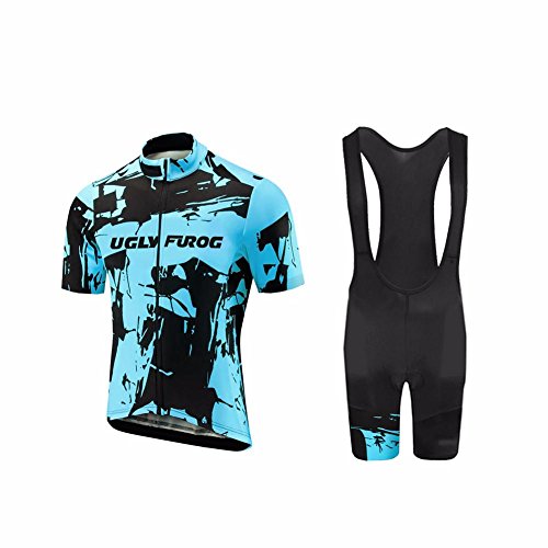 Uglyfrog Maillot Ciclismo Mujer Jersey + Pantalones Cortos Mangas Cortas de Bicicleta Ropa Transpirable para Deportes al Aire Libre Ciclo DXWZ01