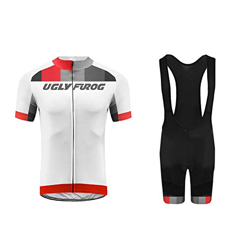 Uglyfrog Ropa Ciclismo Verano para Hombre y Mujer - Un Conjunto de Ciclismo Jersey Maillot y Culotte Pantalones Cortos DTMX02