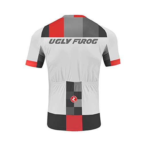 Uglyfrog Ropa Ciclismo Verano para Hombre y Mujer - Un Conjunto de Ciclismo Jersey Maillot y Culotte Pantalones Cortos DTMX02