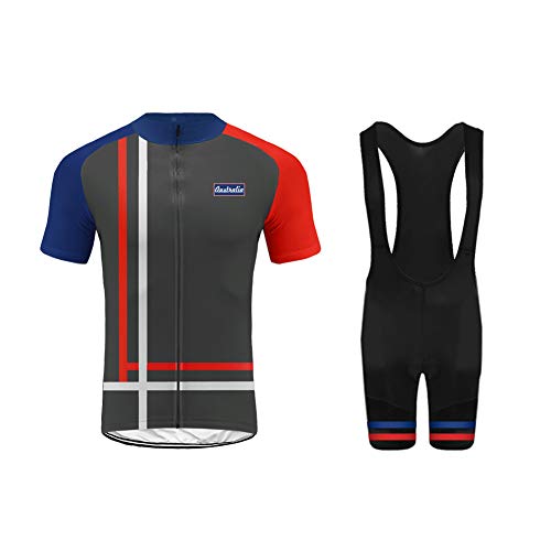 Uglyfrog Ropa Conjunto Traje Equipacion Ciclismo Hombre Verano con 3D Acolchado De Gel, Maillot Ciclismo + Pantalon/Culote Bicicleta para MTB Ciclista Bici ESH19DT03