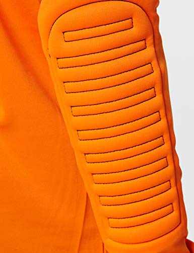 uhlsport Camiseta Strema 3, 0 para Hombre/Jersey Manga Larga/Portero Acolchado, Azul/Amarillo Flúor, L, Naranja/Negro