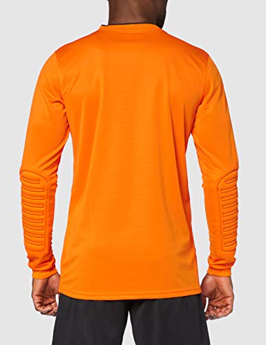 uhlsport Camiseta Strema 3, 0 para Hombre/Jersey Manga Larga/Portero Acolchado, Azul/Amarillo Flúor, L, Naranja/Negro