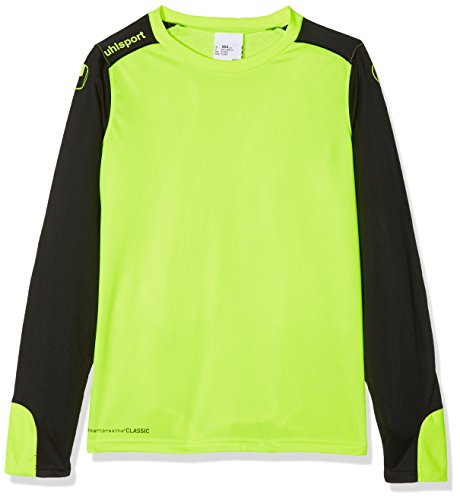 uhlsport Tower Goalkeeper LS Jersey de Portero, Hombre, Amarillo Flúor/Negro, S