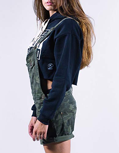 UISSOS Sudadera Mujer Parental Advisory con Capucha De Chica Moda Sport Casual Negra talla única