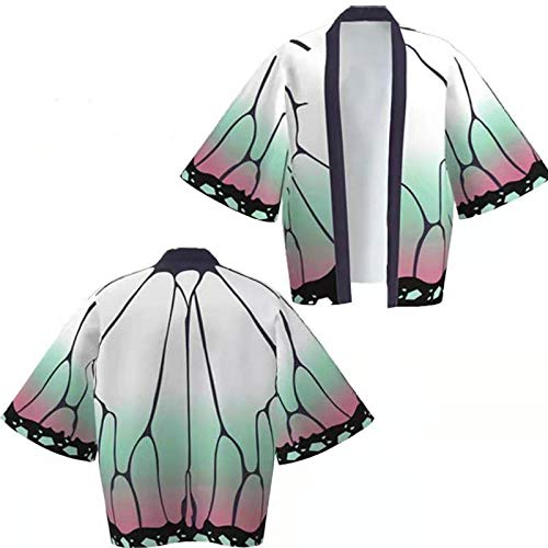 UKKO Kimono Mujer Kimono Demonio Slayer Yukata Cosplay Mujeres/Hombres Cardigan Verano Casual Ropa Ropa Bosque Kimono Camisa Streetwear Cosplay