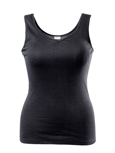 Ulla Popken Achselhemd Camiseta sin Mangas, Negro (Schwarz 10), 56 (Talla del Fabricante: 54+) para Mujer