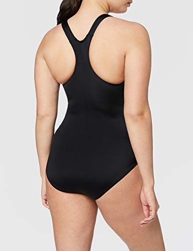 Ulla Popken Badeanzug Farbige Träger baño, Negro, 56 para Mujer