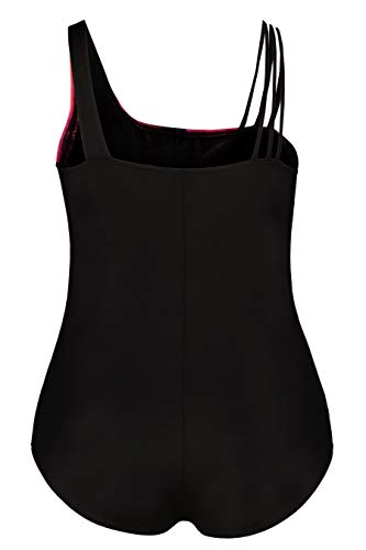 Ulla Popken, Damen, Große Größen, Badeanzug Rote Rose Traje de baño de una Sola Pieza, Rojo, 52 para Mujer