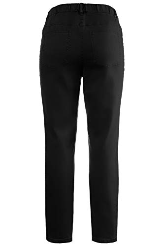 Ulla Popken Jeggings Overdyed Mit Gürtelschlaufen, Vaqueros para Mujer, Negro (Schwarz 10), 48