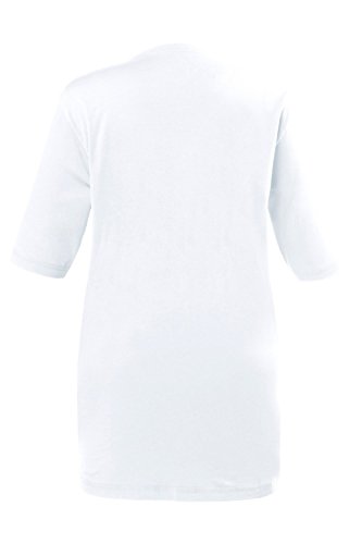 Ulla Popken V-Ausschnitt, Camiseta para Mujer, Blanco (Weiss 20), 52/54