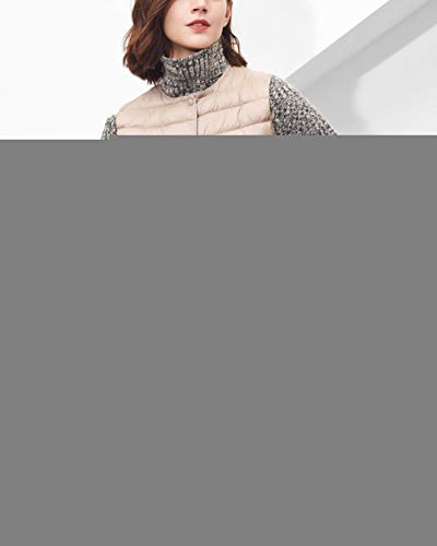 Ultra Ligero Chaleco Acolchado Mujer Corto Slim Fit Botón Chaqueta De Plumas