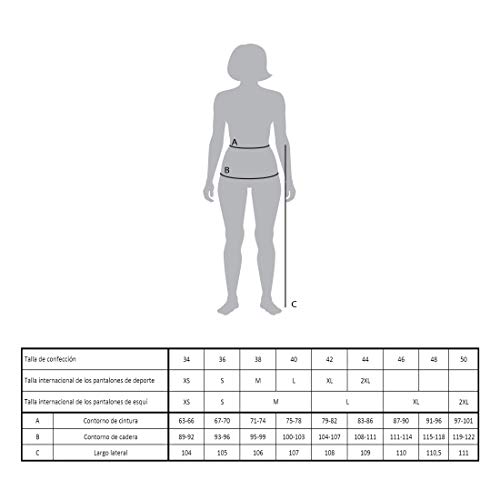 Ultrasport Advanced Pantalones de esquí y snowboard para mujer Lucy, pantalones de invierno, pantalones de esquí para mujer, pantalones funcionales para mujer, Rosa, XS