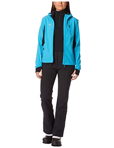 Ultrasport Advanced Pantalones softshell para mujer Tilda, pantalones de esquí, pantalones de snowboard, pantalones de esquí para mujer, pantalones funcionales para mujer, Negro, S