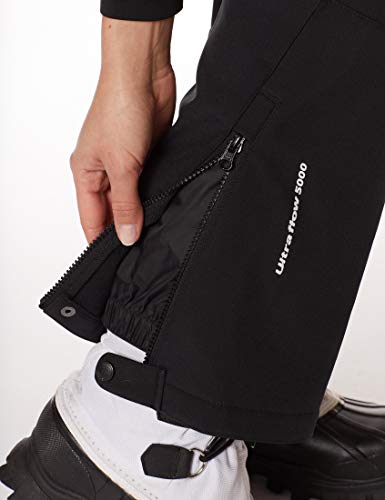 Ultrasport Advanced Pantalones softshell para mujer Tilda, pantalones de esquí, pantalones de snowboard, pantalones de esquí para mujer, pantalones funcionales para mujer, Negro, S
