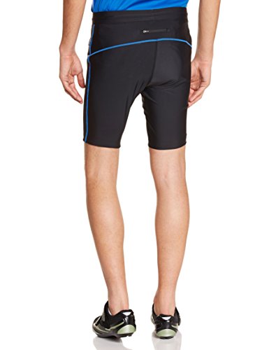 Ultrasport Fahrradhose Pantalones, Hombre, Negro/Azul, L
