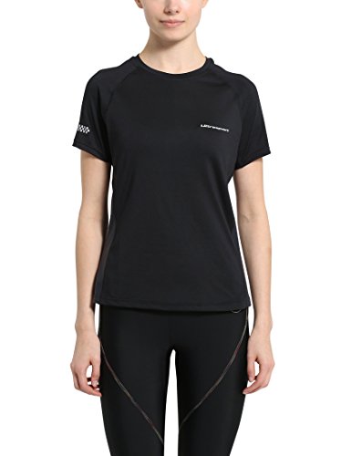 Ultrasport Jen Camiseta de Correr/de Deporte, Mujer, Negro, M
