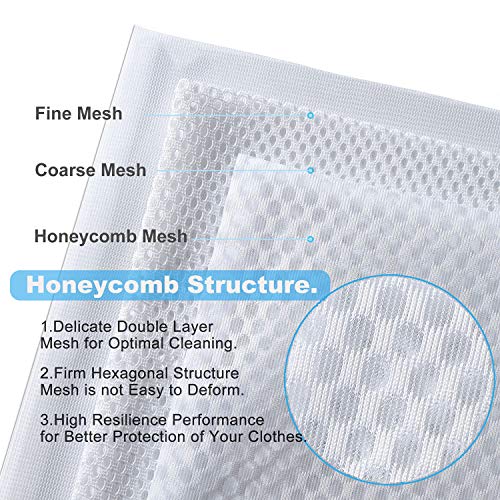 UMI. by Amazon - Bolsas para la Colada de Malla de Panal para almacenar o Lavar Blusas delicadas, calcetería, Ropa Interior y Sujetador, Bolsas de lavandería para organización de Viajes, 5 Piezas
