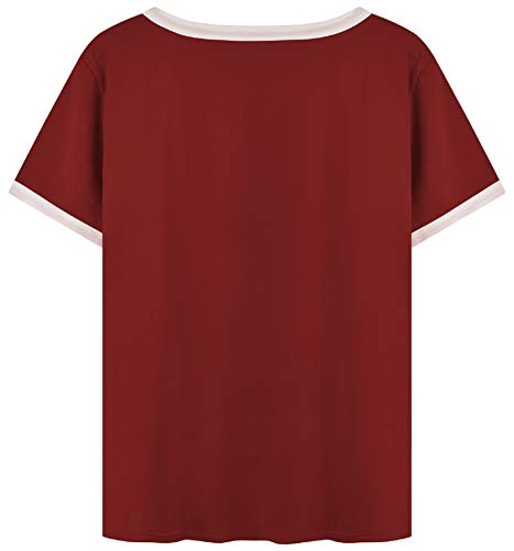 UMIPUBO Bluas de Mujer Camisa Algodón Cuello Redondo Basica Blusa Mujer Elegante Bring On The Sunshine Print Manga Corta Larga Camisa Suelta Mujer Casual Suelto Verano Invierno Primavera T-Shirts Tops