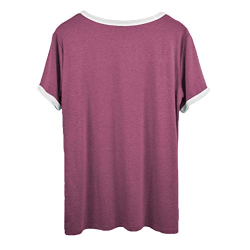 UMIPUBO Bluas de Mujer Camisa Algodón Cuello Redondo Basica Blusa Mujer Elegante Manga Corta Larga Camisa Suelta Mujer Casual Suelto Verano Invierno Primavera T-Shirts Tops