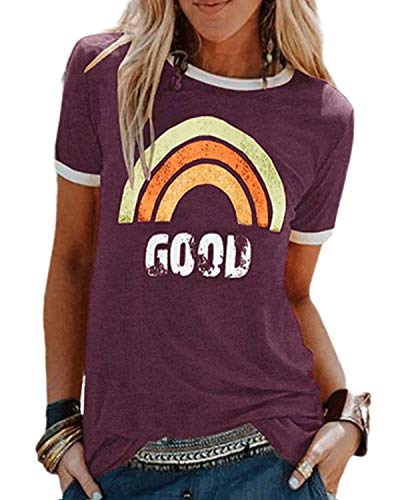 UMIPUBO Bluas de Mujer Camisa Algodón Cuello Redondo Basica Blusa Mujer Elegante Manga Corta Larga Camisa Suelta Mujer Casual Suelto Verano Invierno Primavera T-Shirts Tops