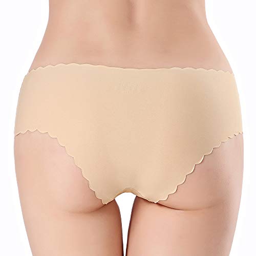 UMIPUBO Braguita para Mujer sin Costuras Señoras Algodó Ropa Interior Ultra Delgadas Low Rise Invisibles Calzoncillos de Bikini Bragas Pantalones Pack de 6