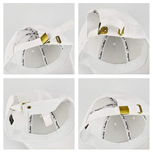 UMIPUBO Gorras Beisbol Deportes Unisex Adjustable al Aire Libre Cap clásico algodón Casual Sombrero Gorras de béisbol (Blanco)