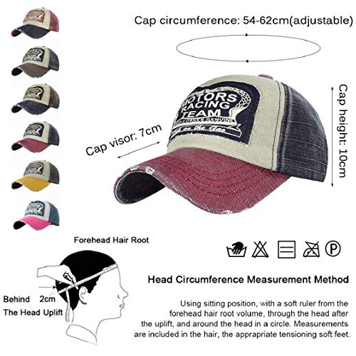 UMIPUBO Gorras Beisbol Deportes Unisex Adjustable al Aire Libre Cap clásico algodón Sombrero Motocicleta Gorras de béisbol (Rojo)