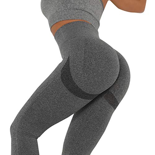 UMIPUBO Mujer Mallas Pantalones Deportivos Push up Yoga Leggings de Cintura Alta Pantalones Deporte para Fitness Running Elásticos y Transpirables
