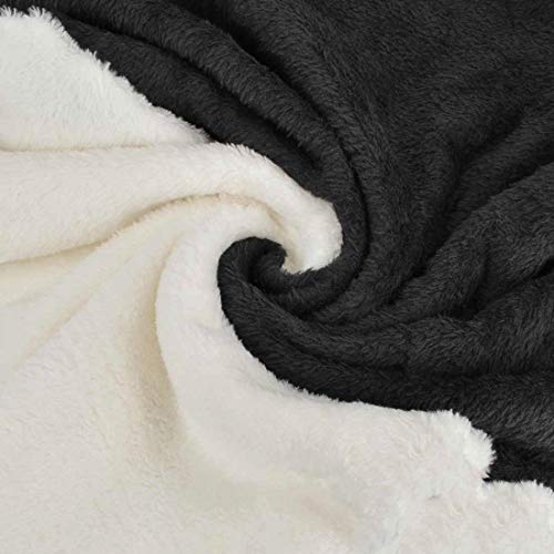 UMIPUBO - Sudadera para mujer con capucha y bolsillo con cremallera de franela suave, cálido, otoño e invierno, sudadera, manga larga Noir + Blanc M