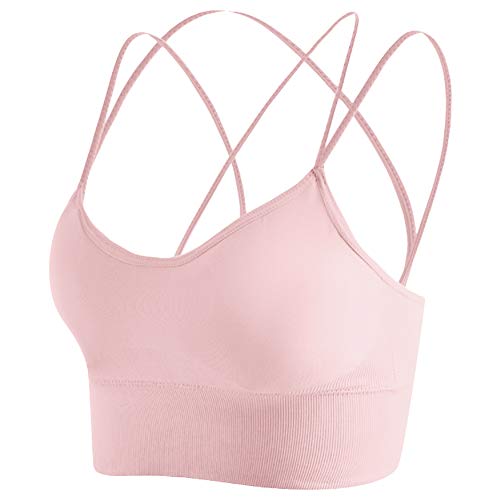 UMIPUBO Sujetador de Camisola para Mujer Sujetador de Tubo de Cuello V Banda Bralette sin Costuras Sujetador de Dormir Sujetador Deportivo Ropa Interior con Tirantes Elásticos
