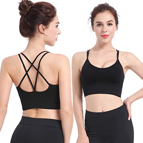 UMIPUBO Sujetador de Camisola para Mujer Sujetador de Tubo de Cuello V Banda Bralette sin Costuras Sujetador de Dormir Sujetador Deportivo Ropa Interior con Tirantes Elásticos