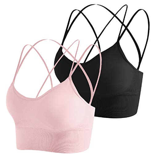 UMIPUBO Sujetador de Camisola para Mujer Sujetador de Tubo de Cuello V Banda Bralette sin Costuras Sujetador de Dormir Sujetador Deportivo Ropa Interior con Tirantes Elásticos